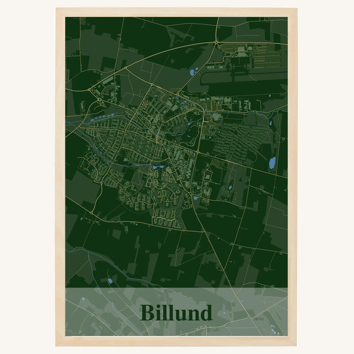 Billund plakat – Firkantet 2026 – Mørk grøn