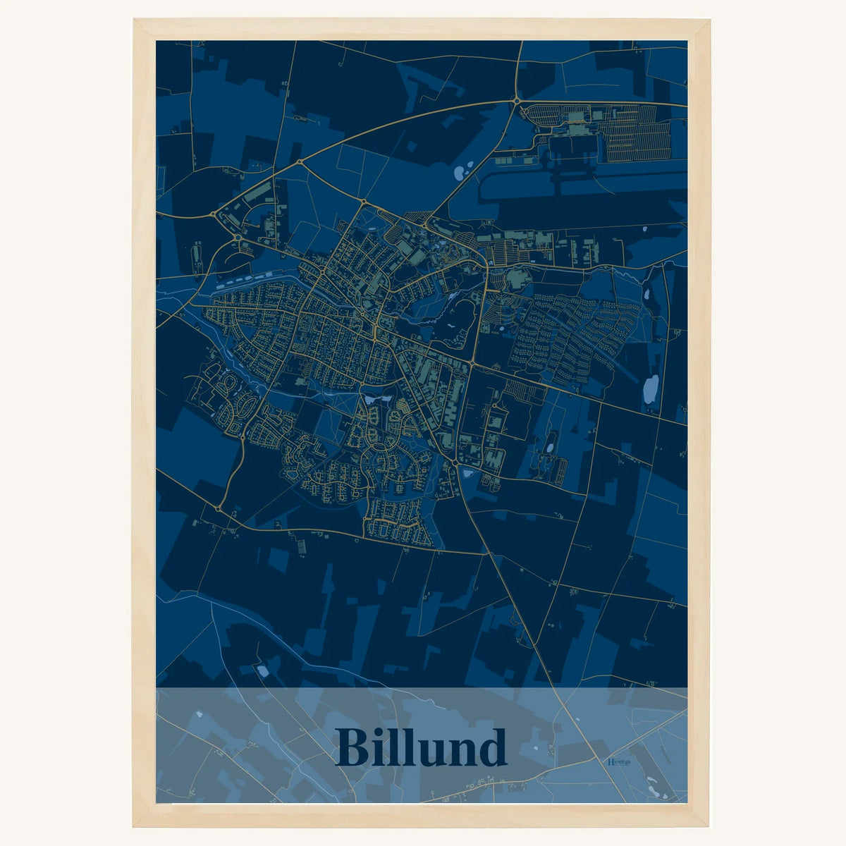 Billund plakat – Firkantet 2026 – Mørk blå