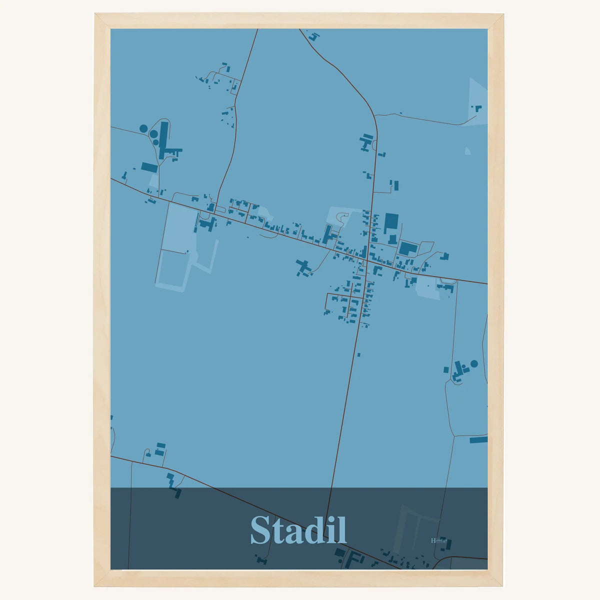 Stadil plakat – Firkantet 2026 – Lys pastel blå