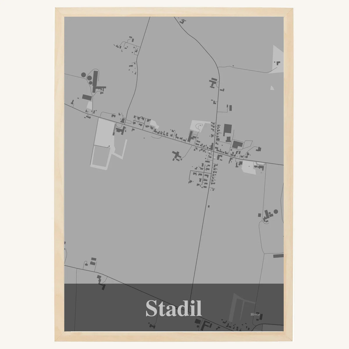 Stadil plakat – Firkantet 2026 – Lys pastel grå