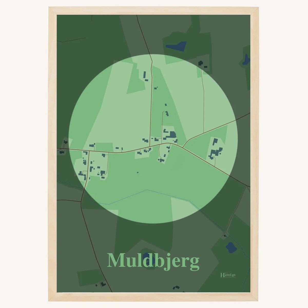 Muldbjerg plakat – Centrum 2026 – Lys pastel grøn