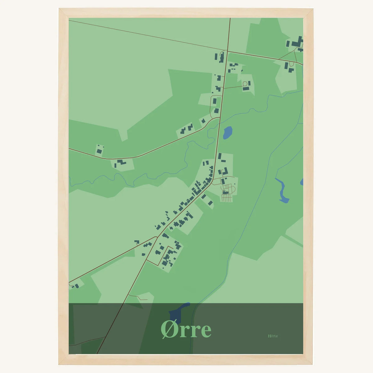 Ørre plakat – Firkantet 2026 – Lys pastel grøn