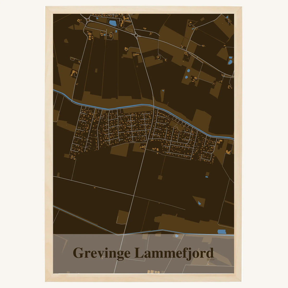 Grevinge Lammefjord plakat – Firkantet 2026 – Mørk brun