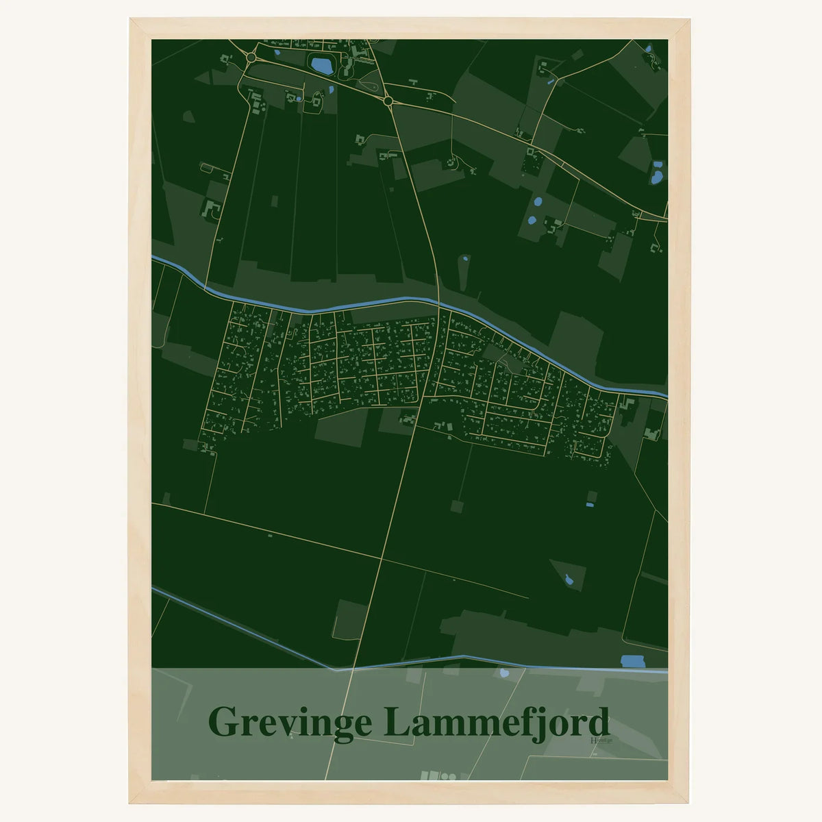Grevinge Lammefjord plakat – Firkantet 2026 – Mørk grøn