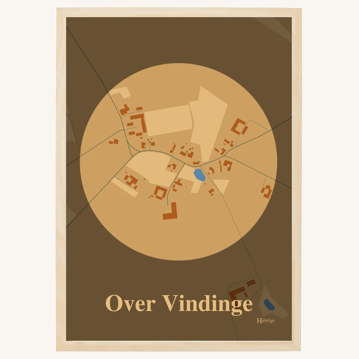 Over Vindinge plakat – Centrum 2026 – Lys pastel brun