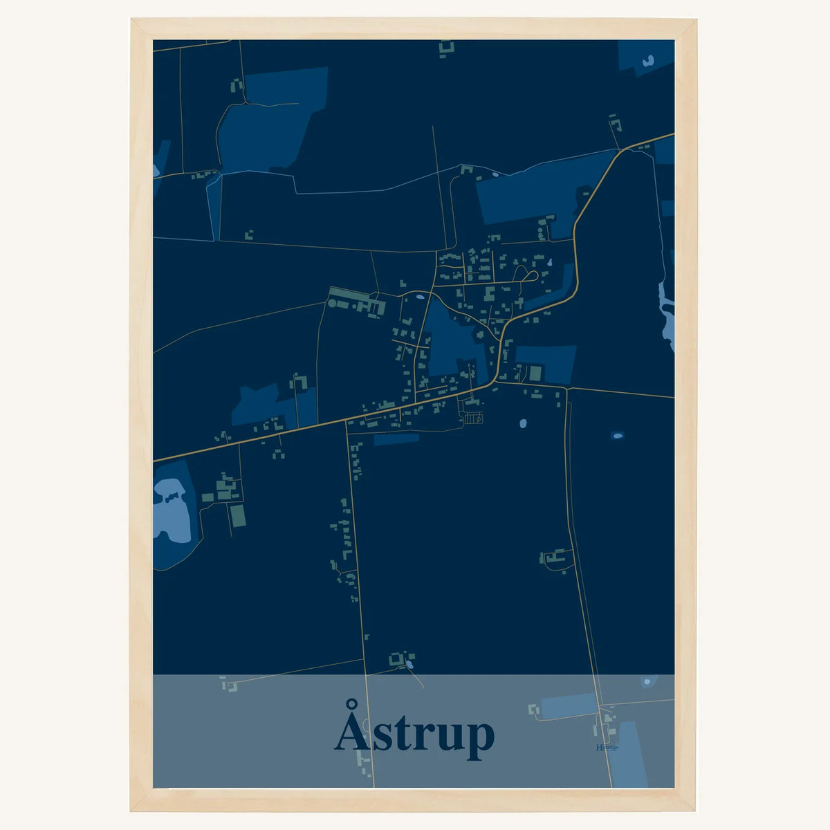 Åstrup plakat – Firkantet 2026 – Mørk blå