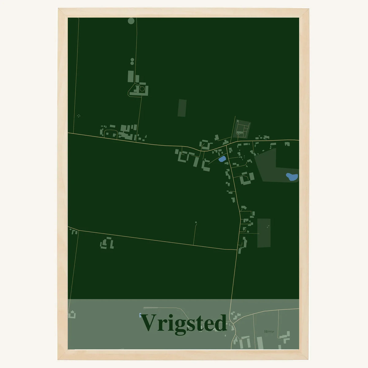 Vrigsted plakat – Firkantet 2026 – Mørk grøn