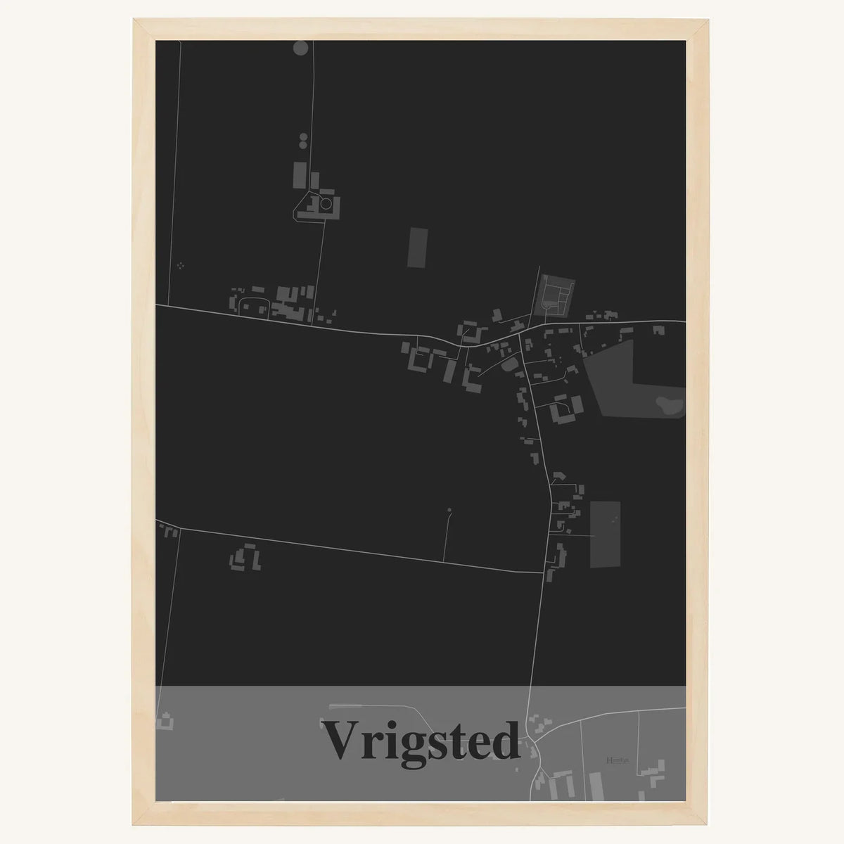 Vrigsted plakat – Firkantet 2026 – Mørk grå