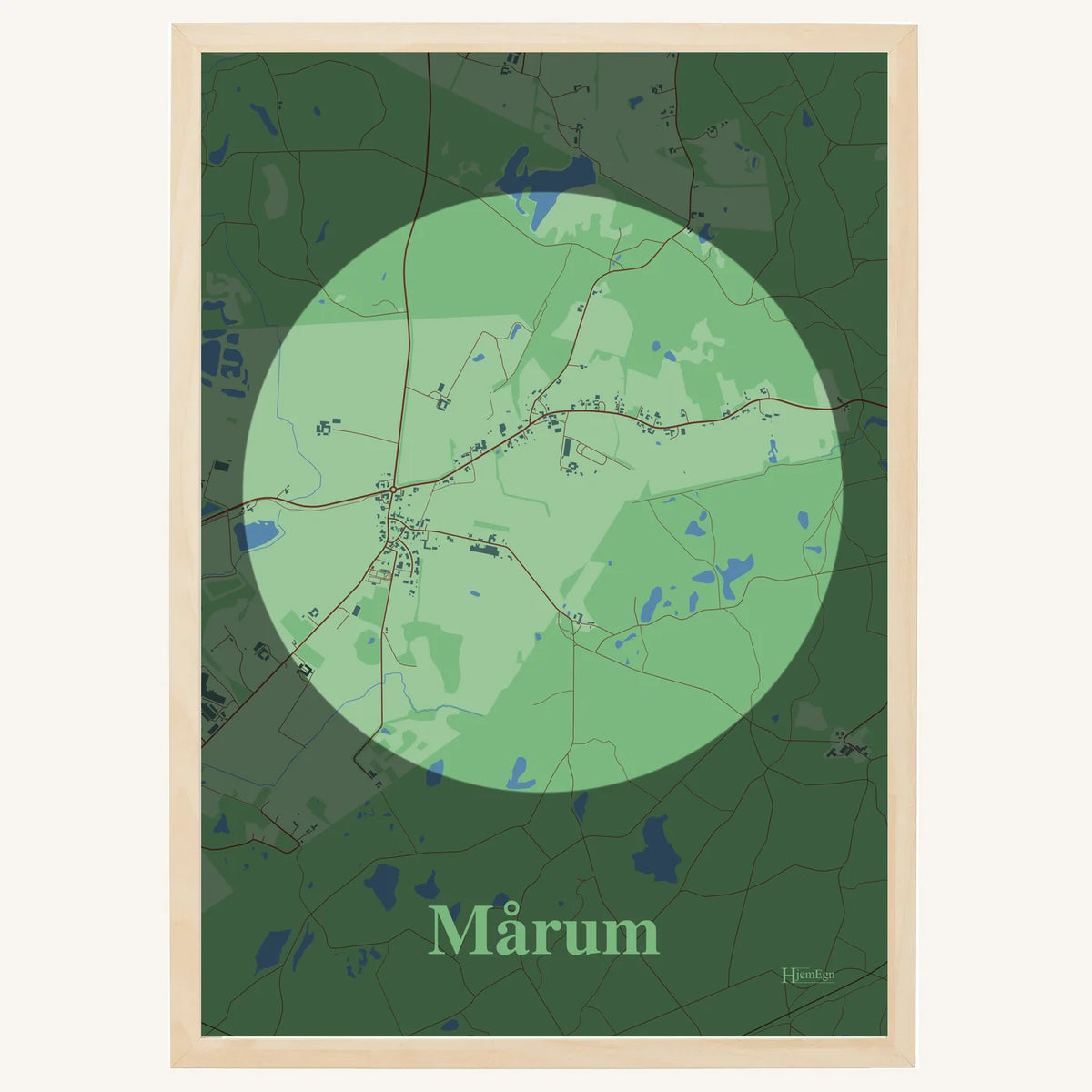 Mårum plakat – Centrum 2026 – Lys pastel grøn