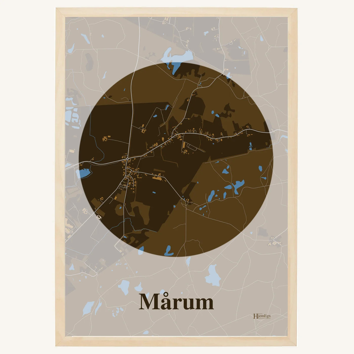 Mårum plakat – Centrum 2026 – Mørk brun