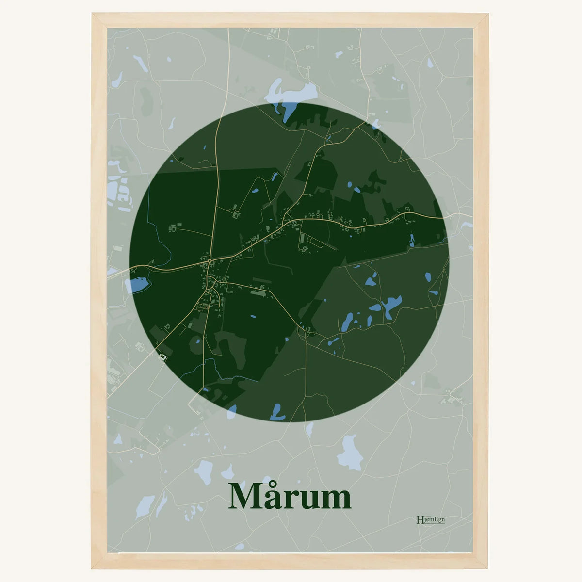 Mårum plakat – Centrum 2026 – Mørk grøn