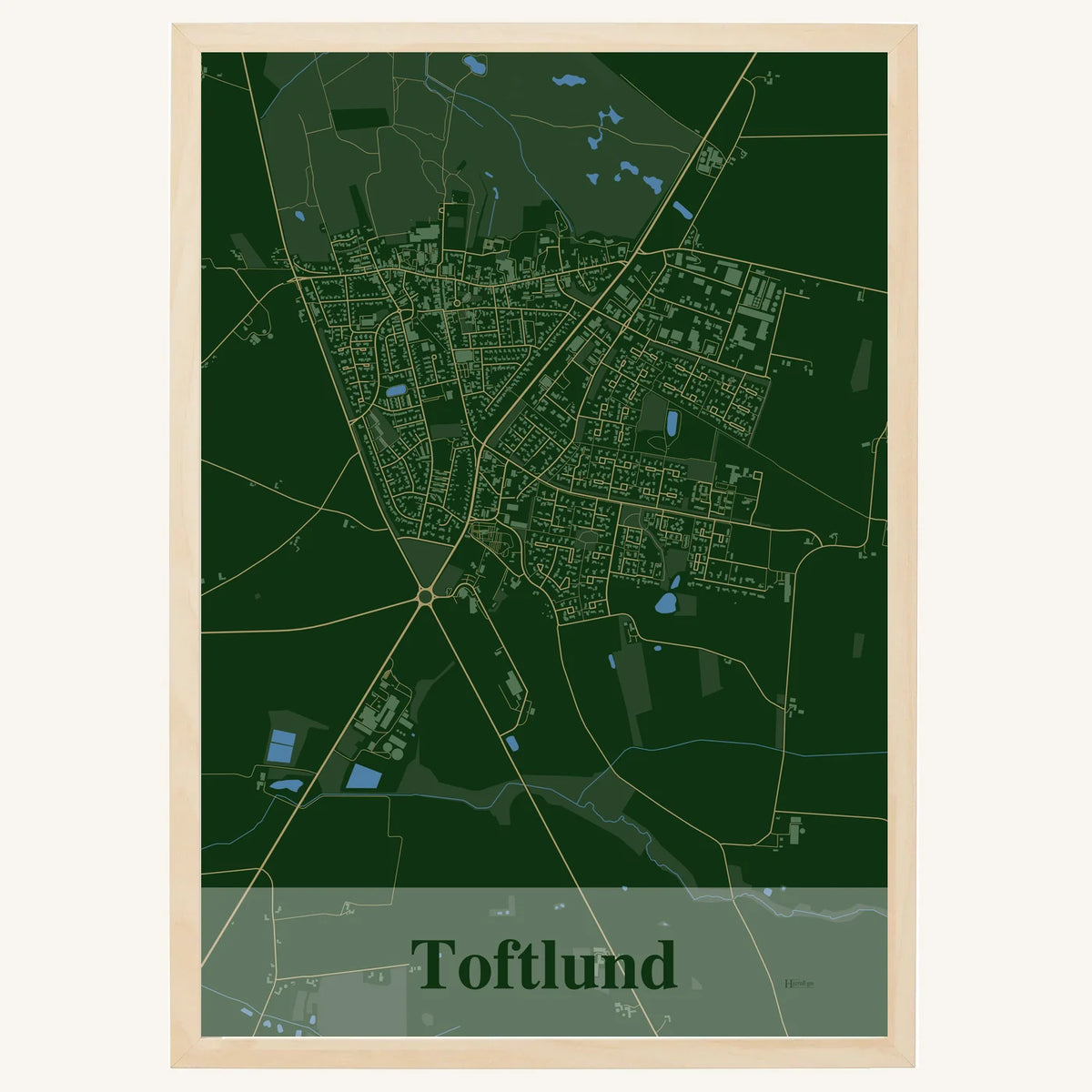 Toftlund plakat – Firkantet 2026 – Mørk grøn