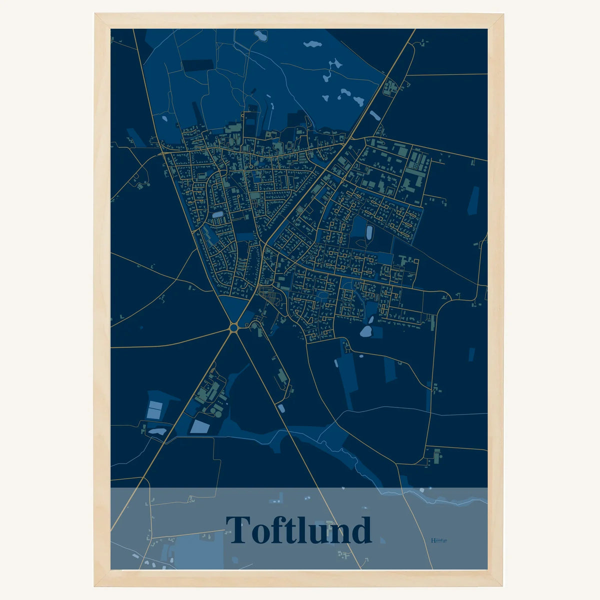 Toftlund plakat – Firkantet 2026 – Mørk blå