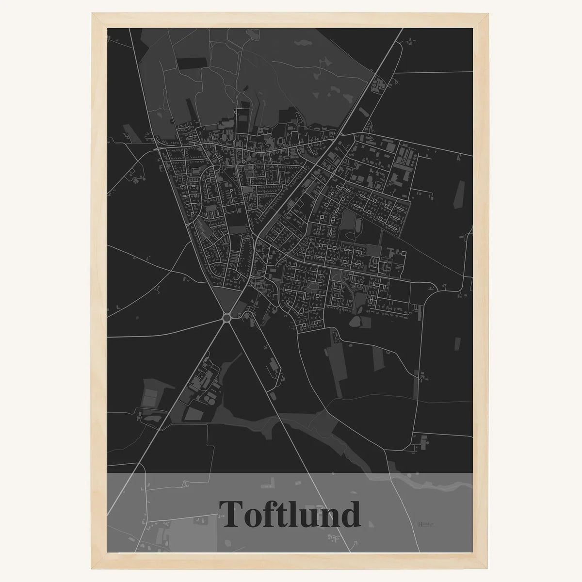 Toftlund plakat – Firkantet 2026 – Mørk grå