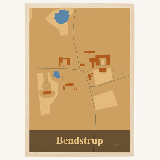 Bendstrup plakat – Firkantet 2026 – Lys pastel brun
