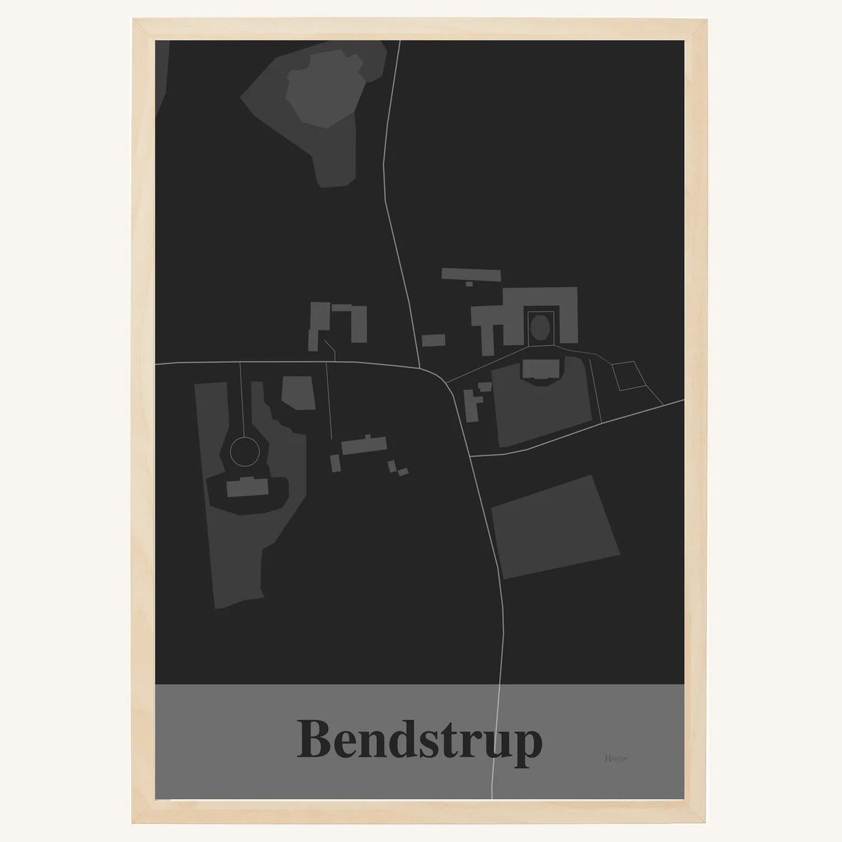 Bendstrup plakat – Firkantet 2026 – Mørk grå