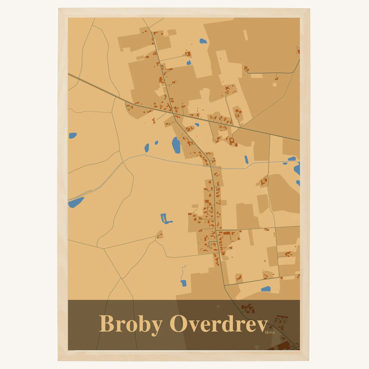Broby Overdrev plakat – Firkantet 2026 – Lys pastel brun