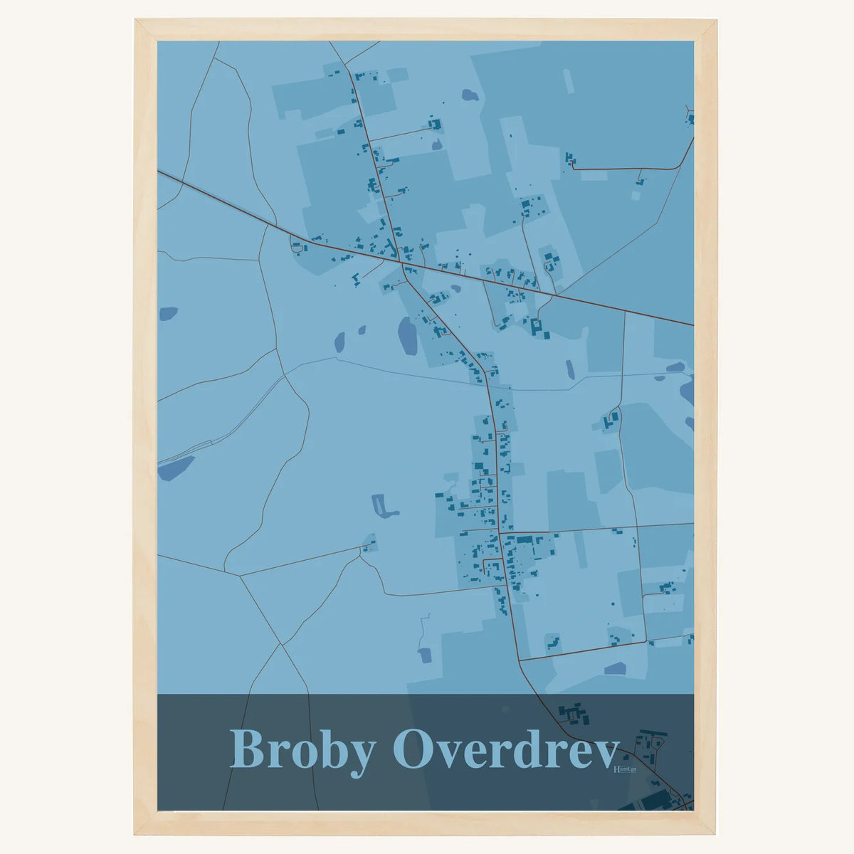 Broby Overdrev plakat – Firkantet 2026 – Lys pastel blå