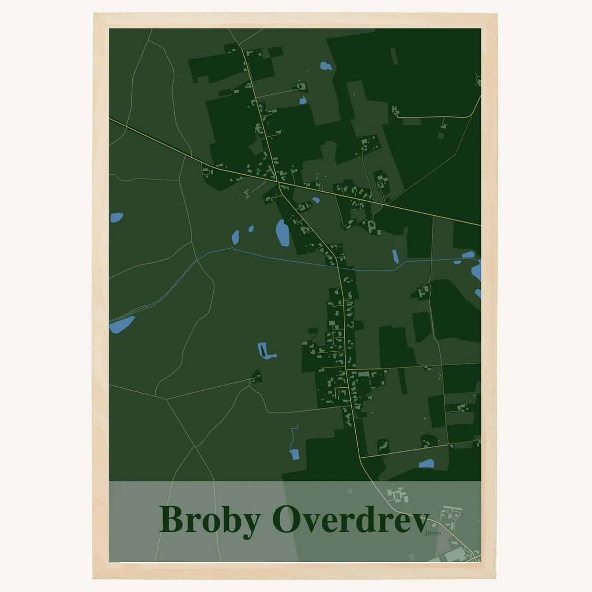 Broby Overdrev plakat – Firkantet 2026 – Mørk grøn
