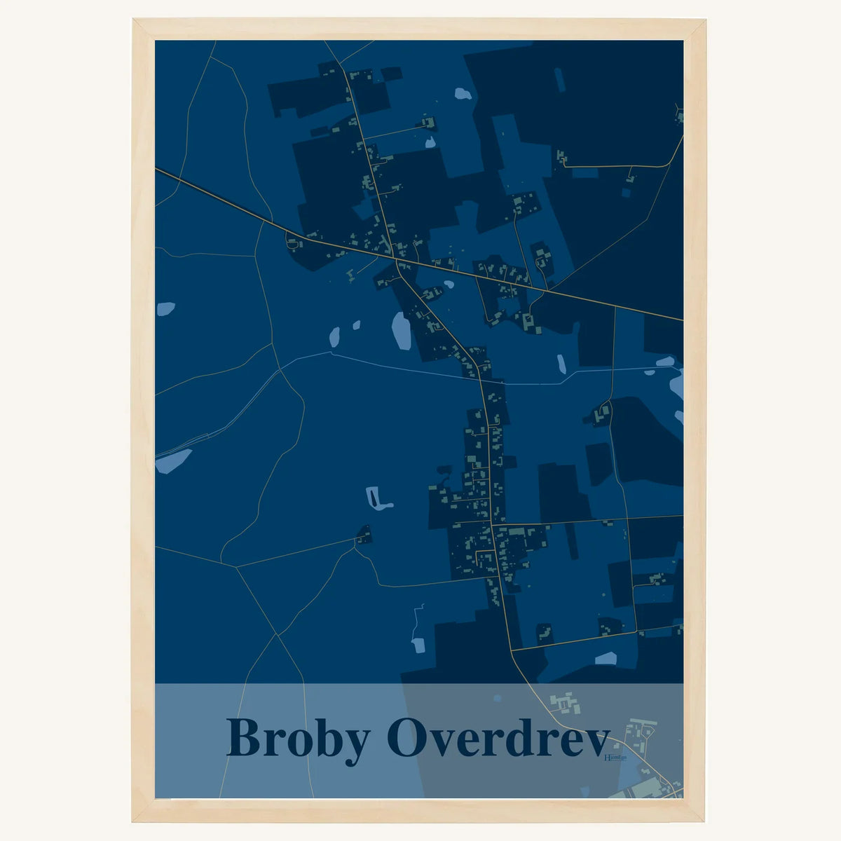Broby Overdrev plakat – Firkantet 2026 – Mørk blå
