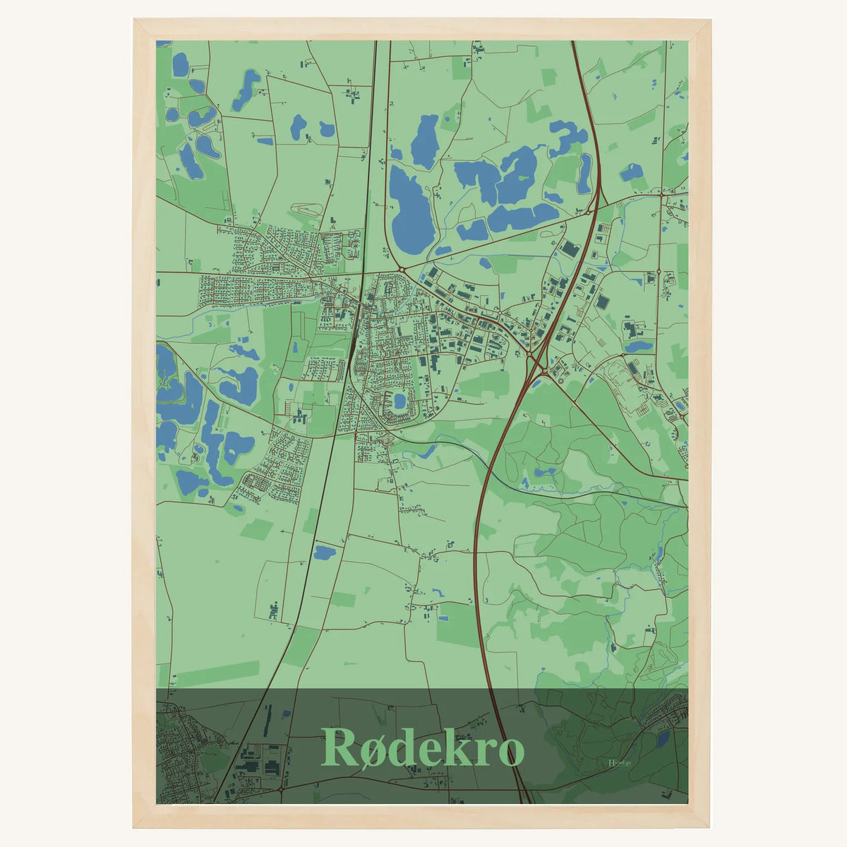 Rødekro plakat – Firkantet 2026 – Lys pastel grøn