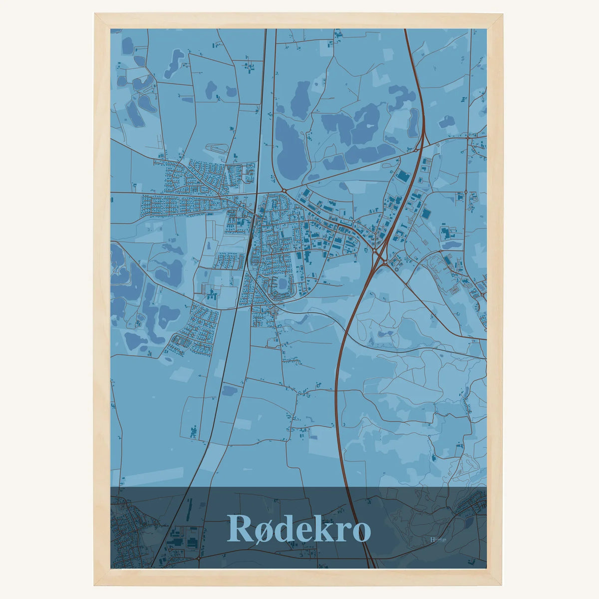 Rødekro plakat – Firkantet 2026 – Lys pastel blå
