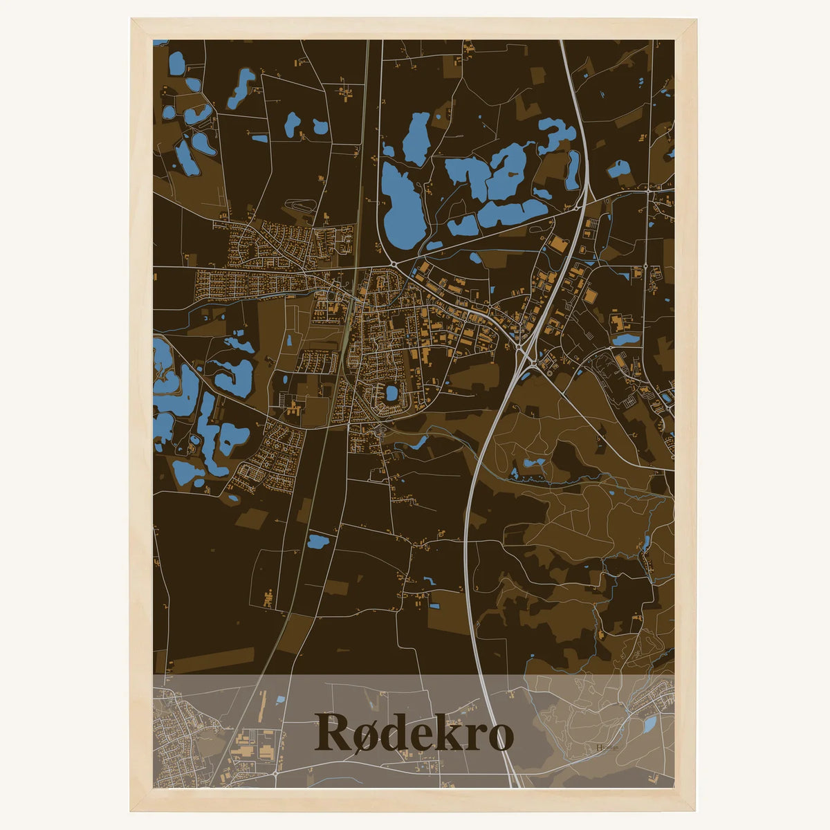 Rødekro plakat – Firkantet 2026 – Mørk brun