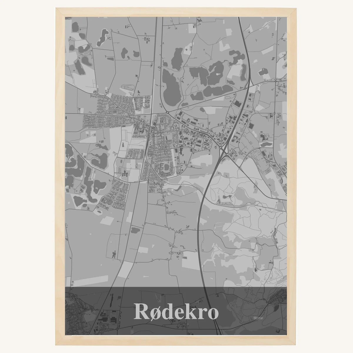Rødekro plakat – Firkantet 2026 – Lys pastel grå