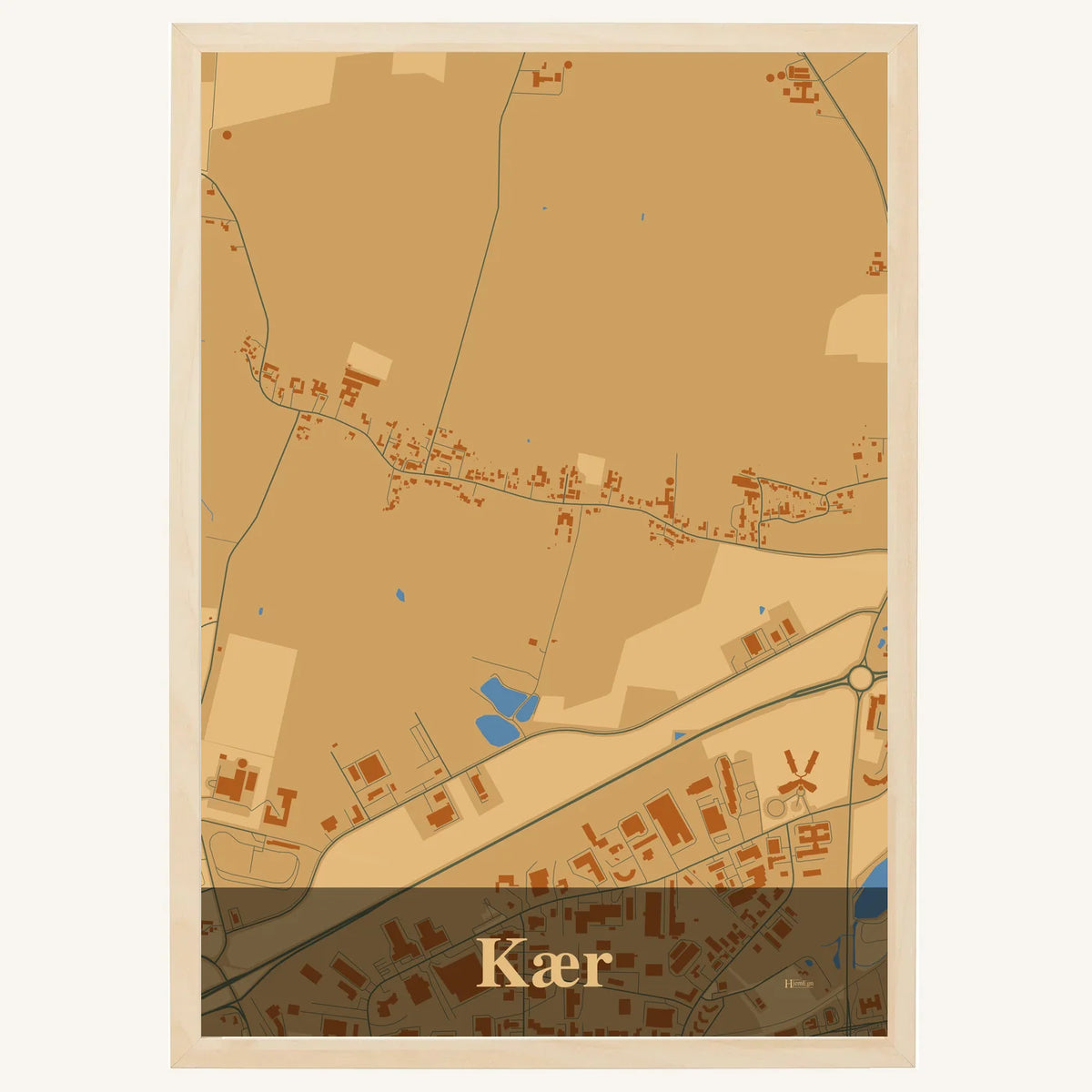 Kær plakat – Firkantet 2026 – Lys pastel brun