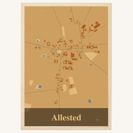 Allested plakat – Firkantet 2026 – Lys pastel brun