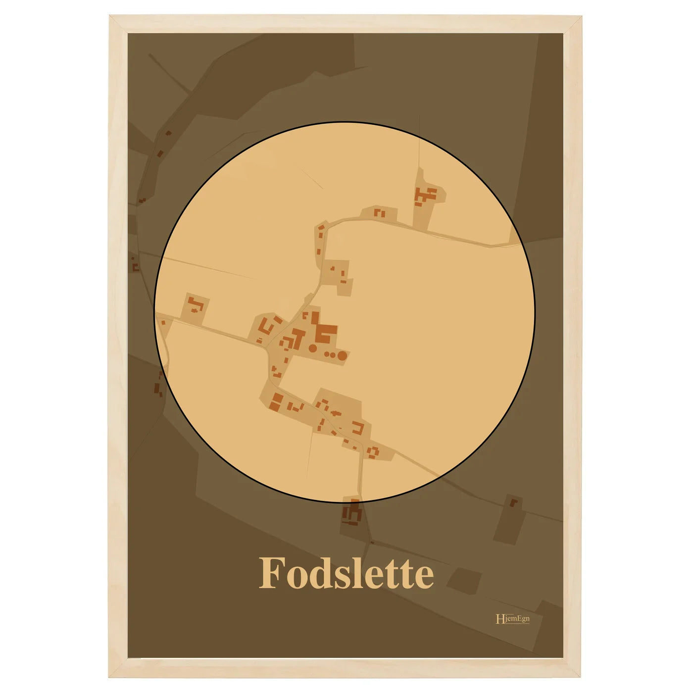 Fodslette Plakat - Lys brun