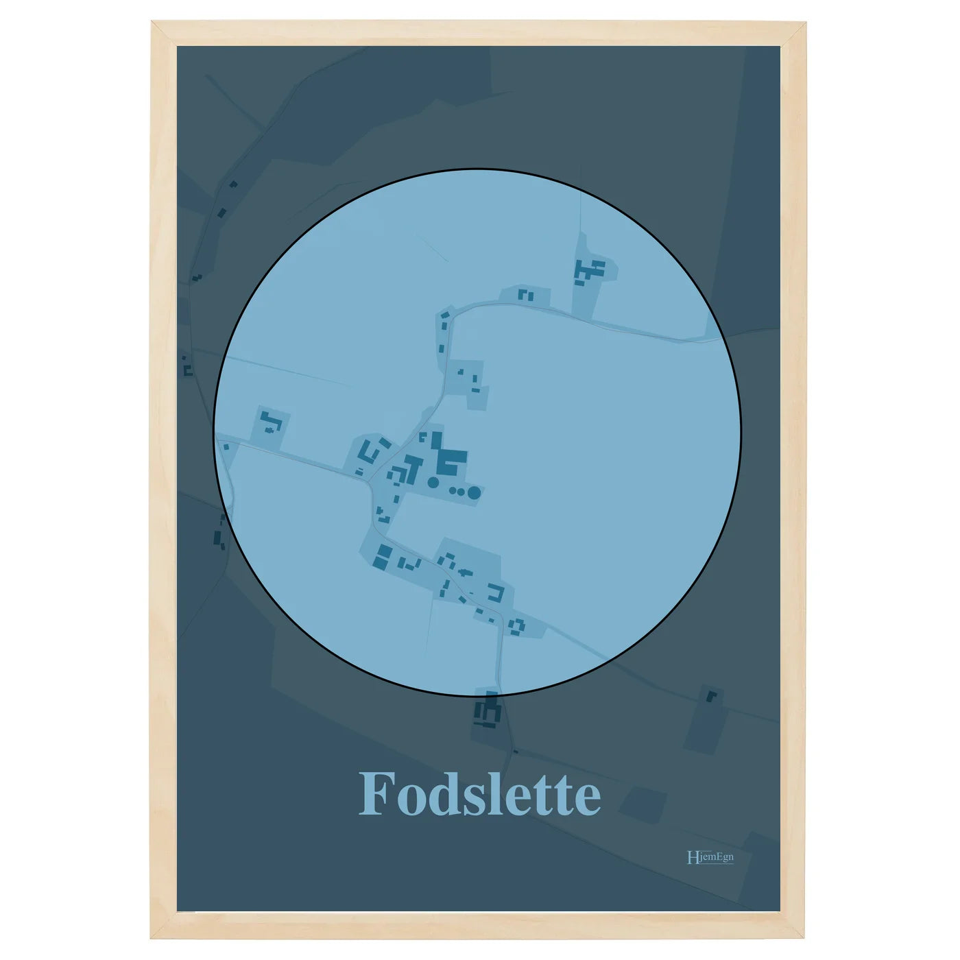 Fodslette Plakat - Lys blå