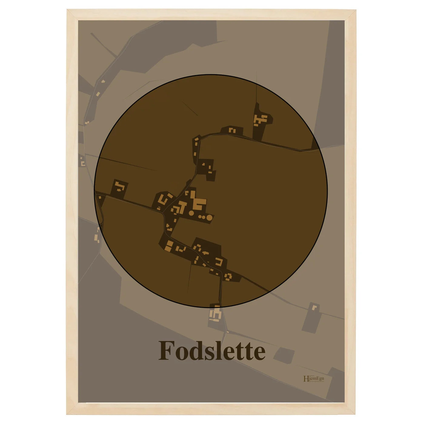 Fodslette Plakat - Mørk brun