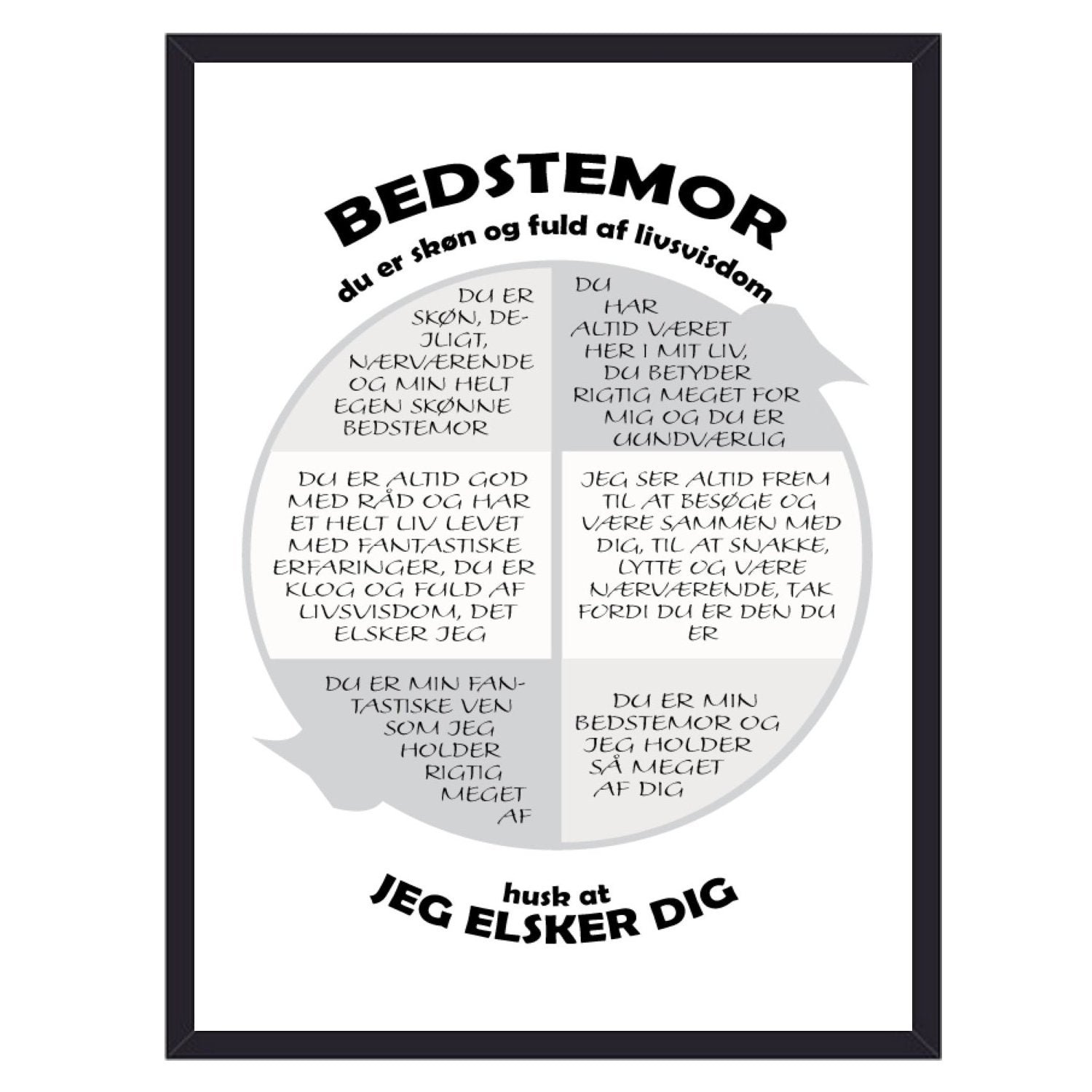 bedstemor personlig citat plakat