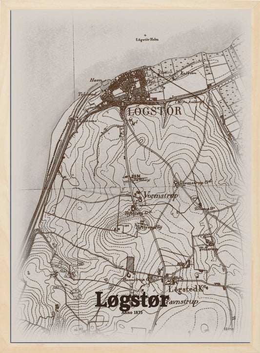 Løgstør anno år 1875 | retro plakat fra din HjemEgn | hurtig levering og høj kvalitet [køb nu] 