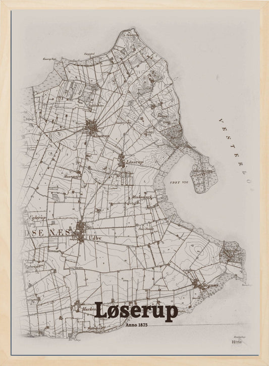 Løserup anno år 1875 | retro plakat fra din HjemEgn | hurtig levering og høj kvalitet [køb nu] 