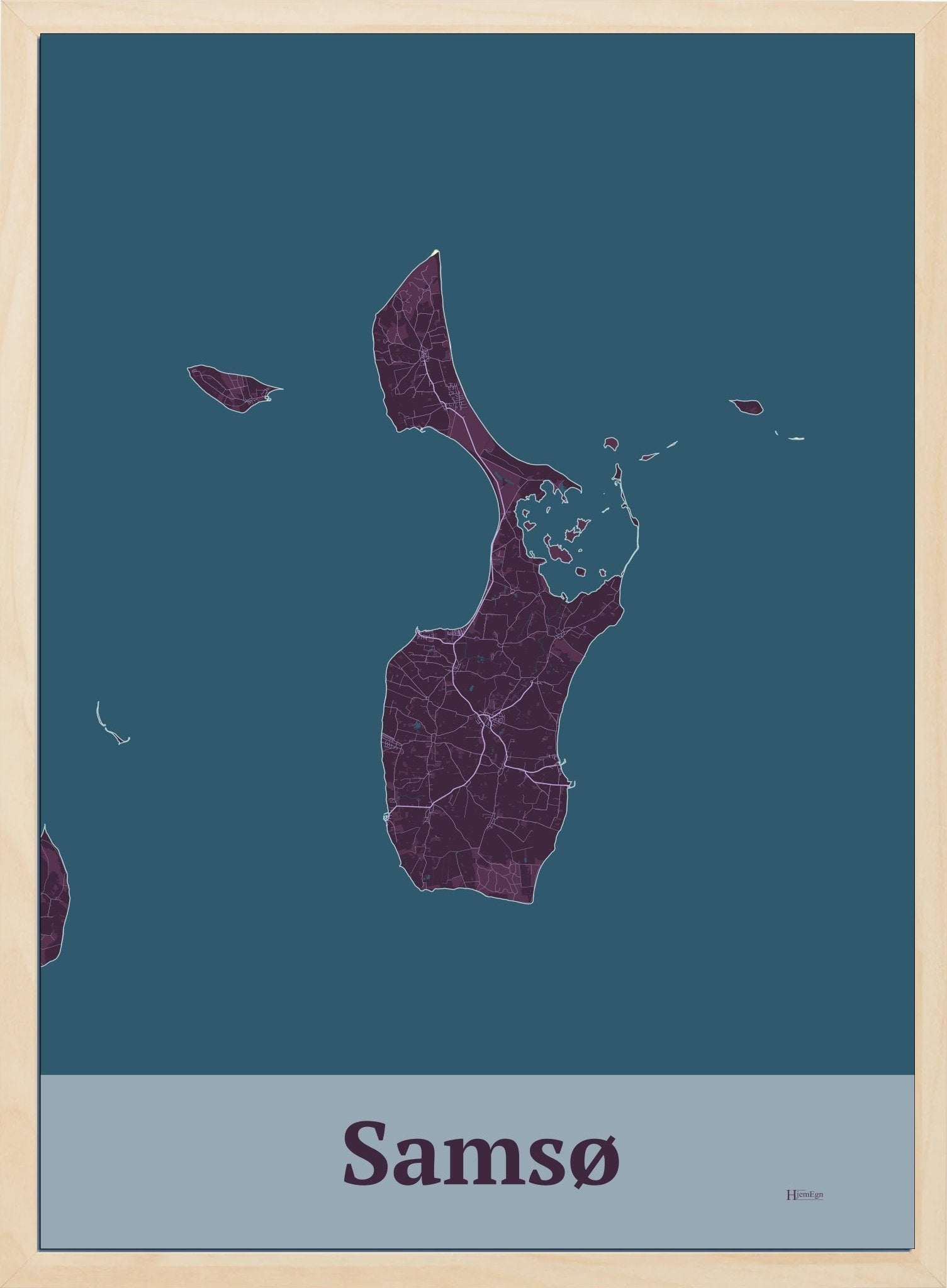 Ø plakat for Samsø design firkantet - Hjemegn