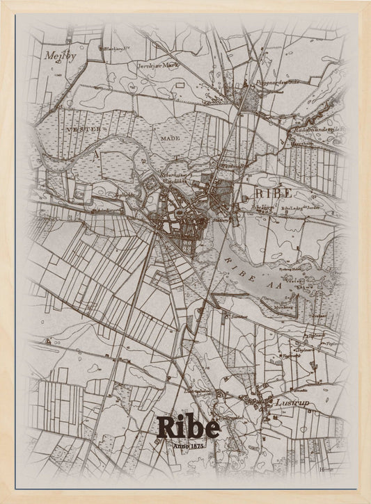 Ribe anno år 1875 | retro plakat fra din HjemEgn | hurtig levering og høj kvalitet [køb nu] 