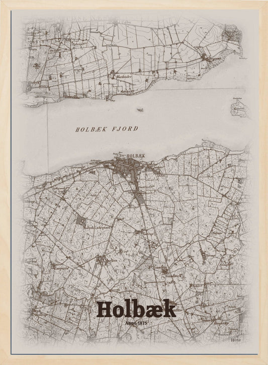 Roskilde anno år 1875 | retro plakat fra din HjemEgn | hurtig levering og høj kvalitet [køb nu] 